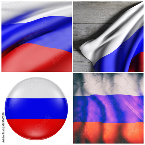 Russian Federation flag waving