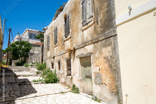 Fototapeta Naklejka Na Ścianę i Meble -  Old city streets - Greece, outdoors, white, traditional street