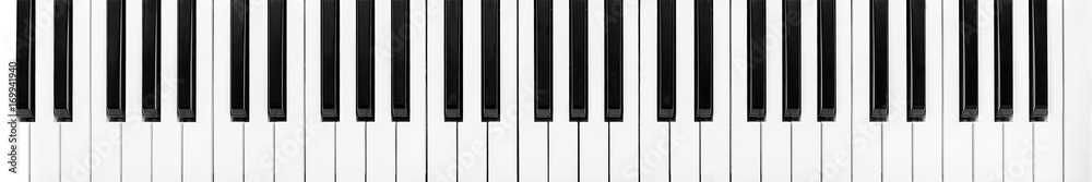 Obraz premium Klawiatura fortepianowa, pianino elektryczne