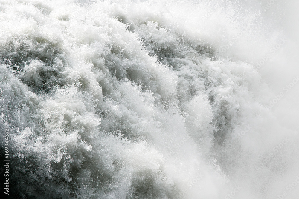 Fototapeta premium Raging waters of a big waterfall.