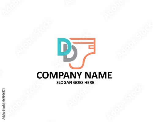 d letter double diaper logo