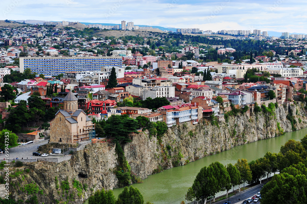 Scenic view of Tbilisi old town