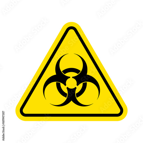 Warning sign of virus. Biohazard icon. Biohazard symbol. isolated on white background. Vector illustration.