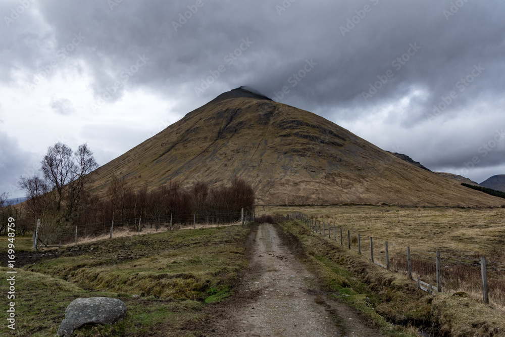 The mountain scenery along the West Highland Way Scotlands oldest long distance walking trail