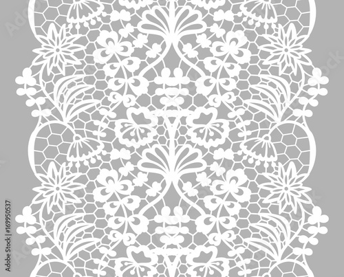 Lacy vintage trim.