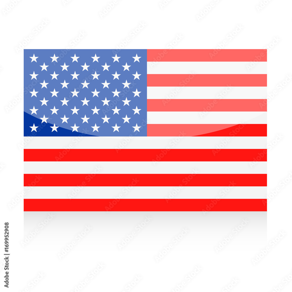 Naklejka premium United States Flag Vector Icon