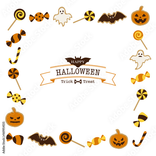 ハロウィン　トリックオアトリートのフレーム素材