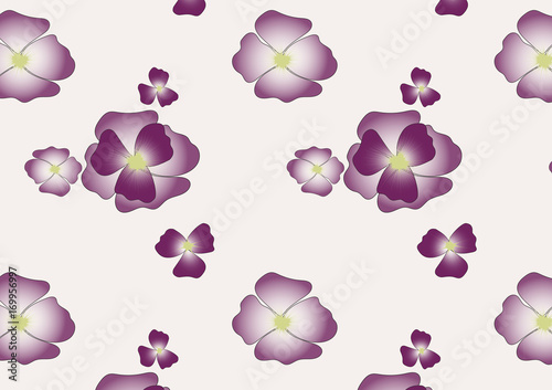 White flowers seamless pattern background, editable background color.