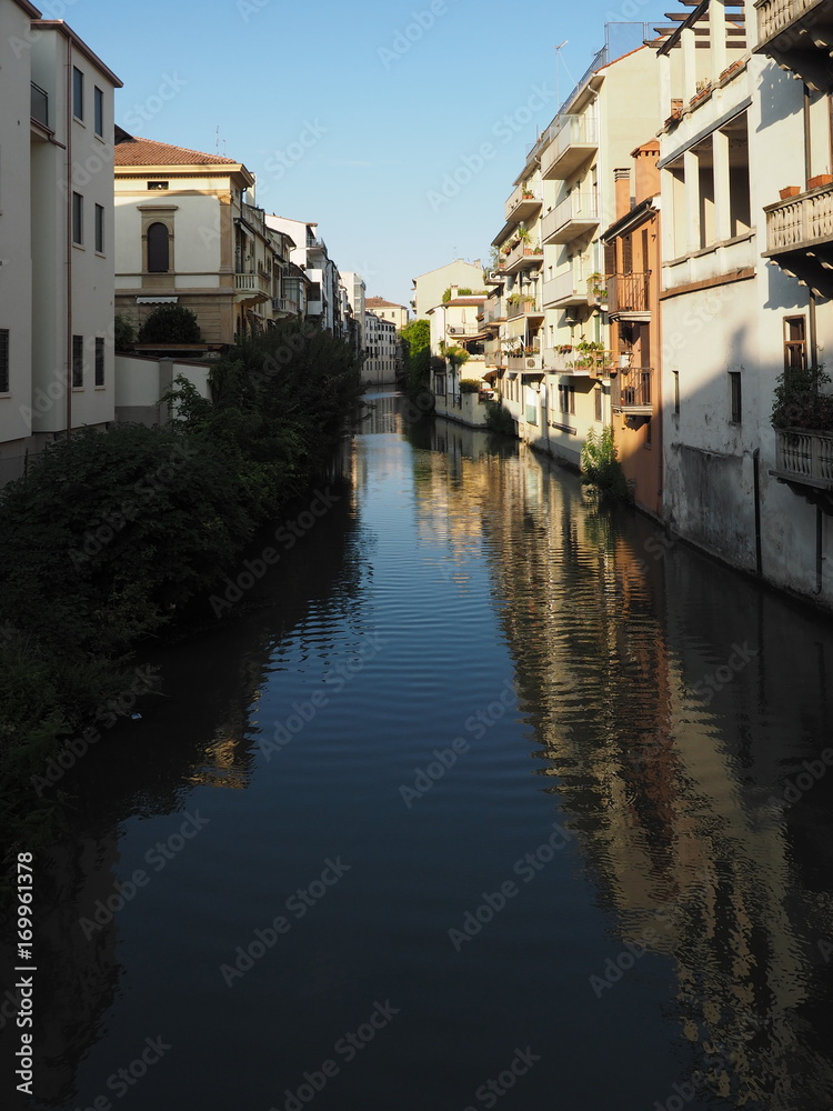 Padua, Italy. Houses and canal.