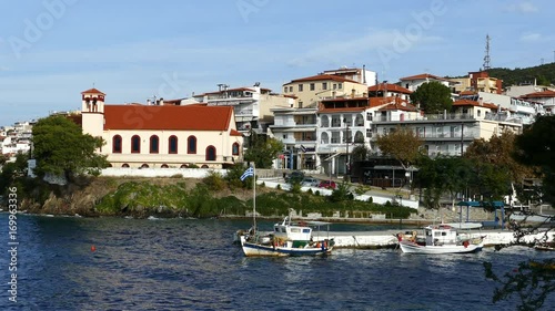 Wallpaper Mural Fishing boats in the harbor of Neo Marmaras Greece Torontodigital.ca