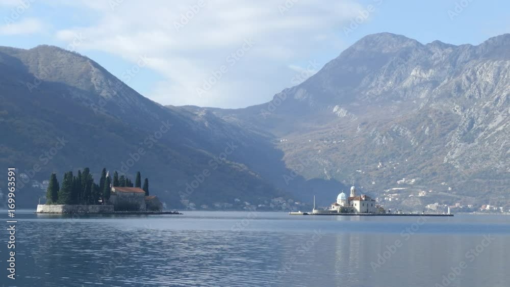 St. George island and old Perast the artificial island Gospa od Skrpjela in Perast Montenegro St. George island and old Perast the artificial island Gospa od Skrpjela in Perast Montenegro