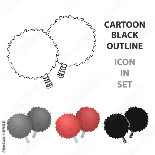 Attribute for the support group.Fans single icon in cartoon style vector symbol stock illustration.