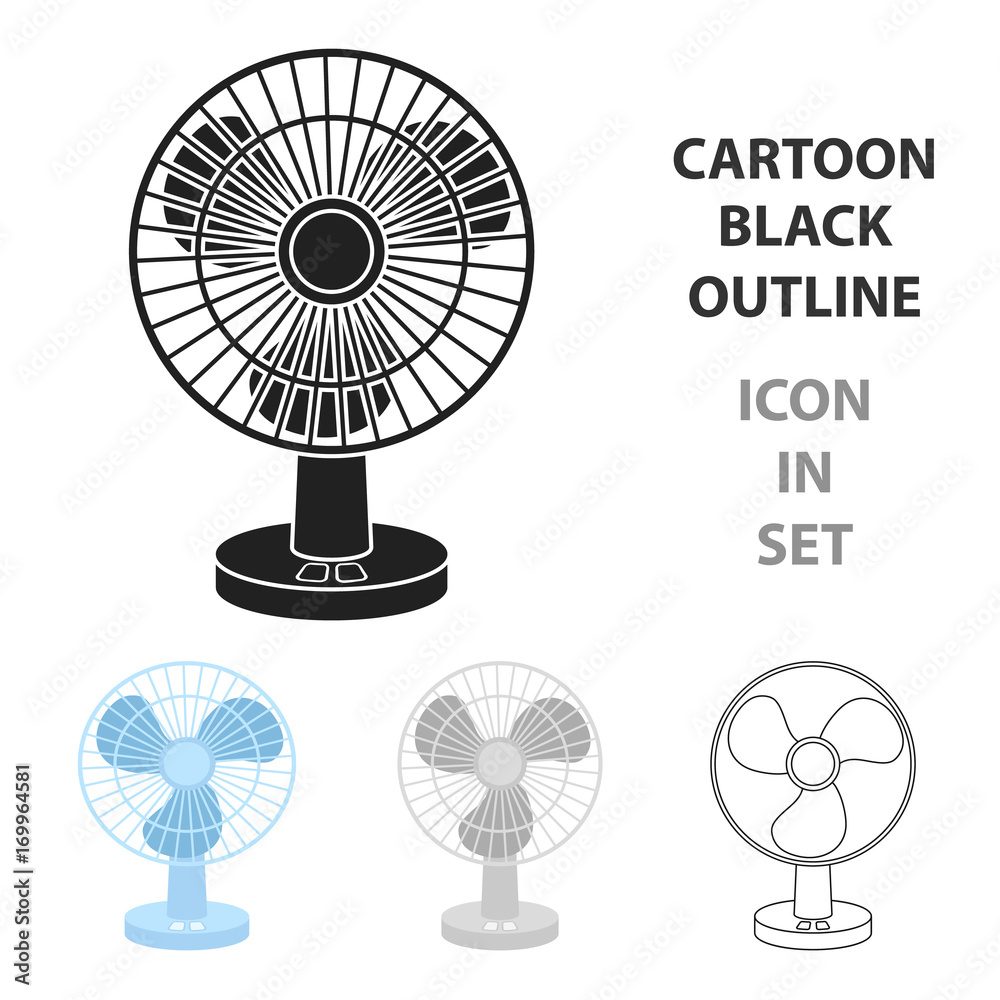 table fan clipart black and white