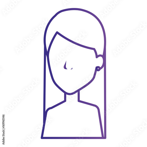 beautiful woman shirtless avatar character vector illustration design