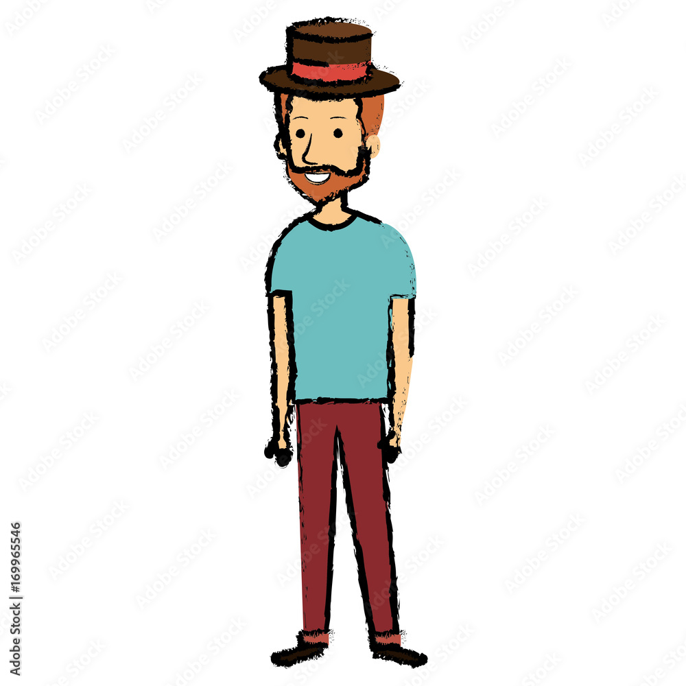 young man with hat avatar character vector illustration design young man with hat avatar character vector illustration design