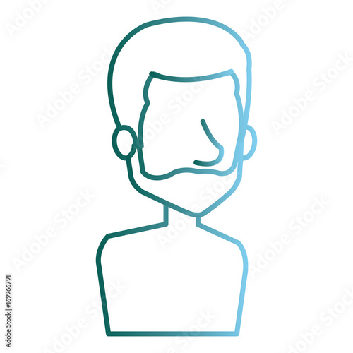 young man shirtless avatar character vector illustration design