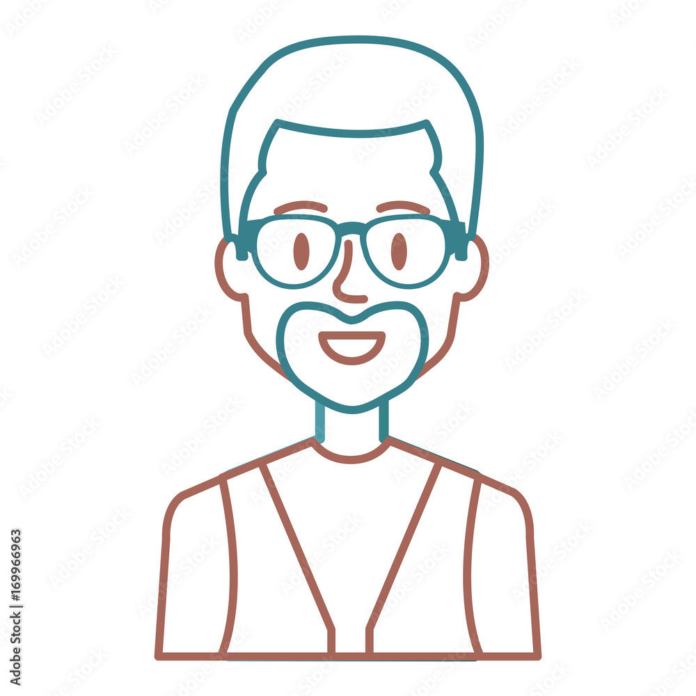 young man avatar character vector illustration design