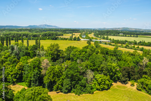 Fototapeta Naklejka Na Ścianę i Meble -  top view of a beautiful green park