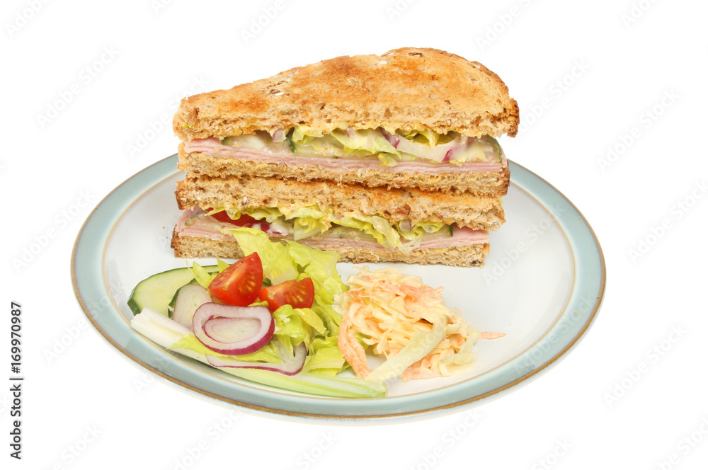 Ham sandwich with salad Ham sandwich with salad