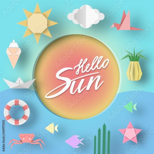 Hello Sun Paper Applique.