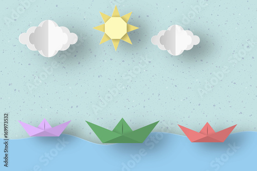 Paper Origami Concept.