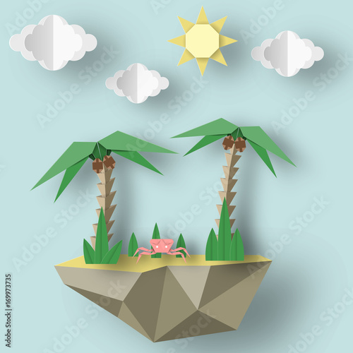 Summer Origami Art Applique.