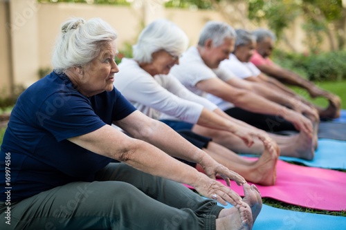 Senior female exercising with friends © WavebreakMediaMicro