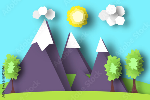 Mountain Scene Paper World.