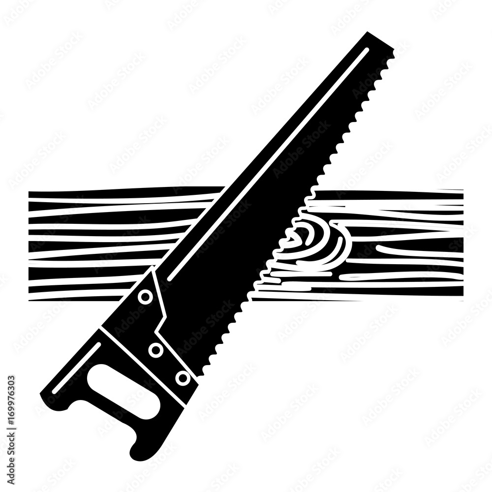 Obraz premium handsaw carpentry isolated icon vector illustration design