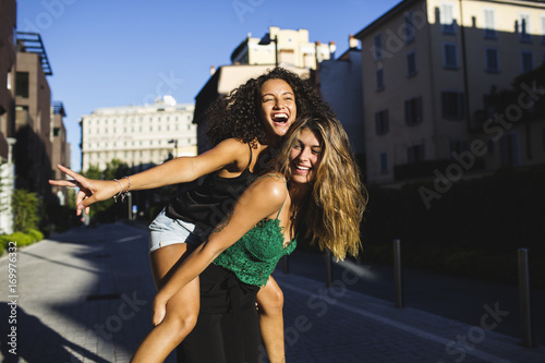 Female friends having fun together