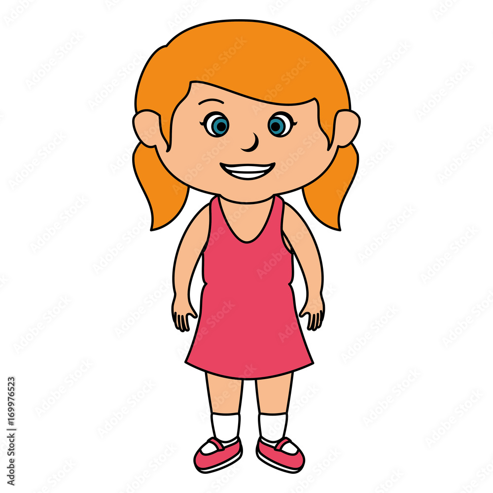 cute little girl character vector illustration design cute little girl character vector illustration design