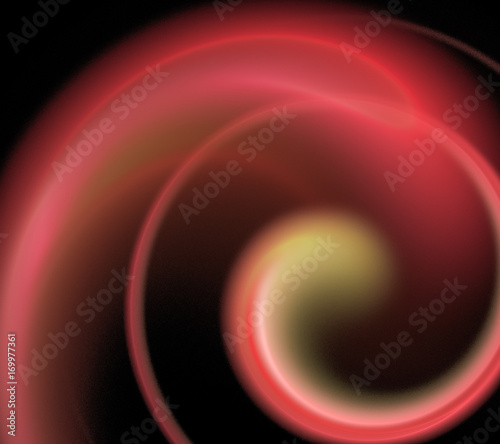Fractal scarlet curl. Beautiful abstract background