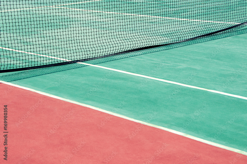 Mesh on the tennis court. Great tennis background.