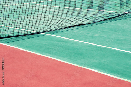 Mesh on the tennis court. Great tennis background. © Yarkovoy