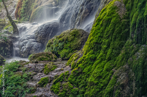Mossy Rocks Waterfall Landscape