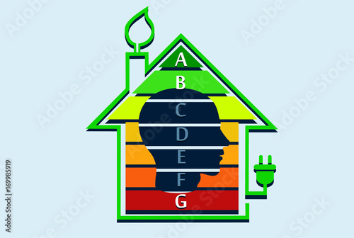 Energy efficient house concept with classification graph inside