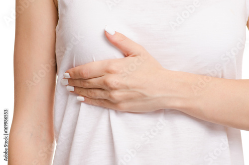 Wallpaper Mural Female hand hurts chest Torontodigital.ca