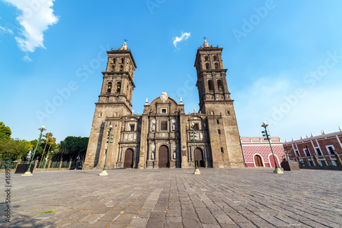 Beautiful Cathedral of Puebla, Mexico