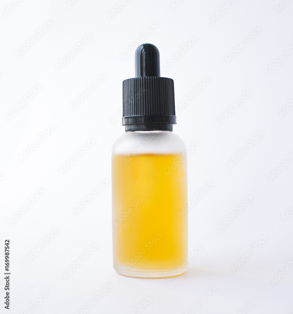 Vape bottle with orange liquid mockup Vape bottle with orange liquid mockup