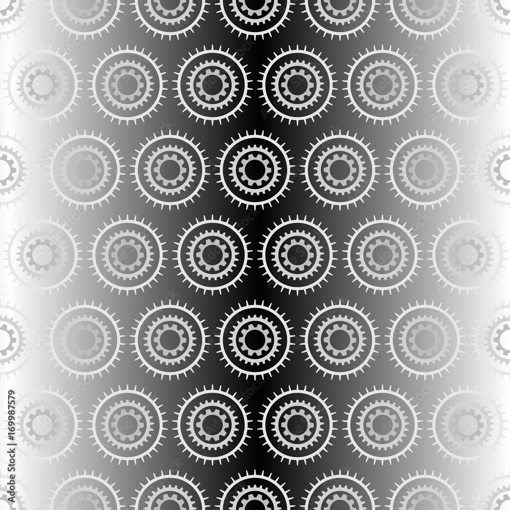 Vector seamless pattern with design gears for background or texture Vector seamless pattern with design gears for background or texture
