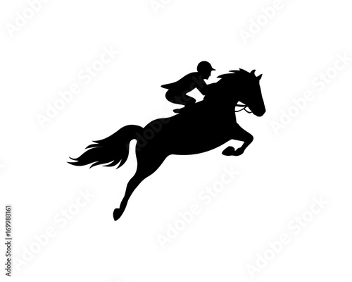 Horse jumping logo © kmsdesen