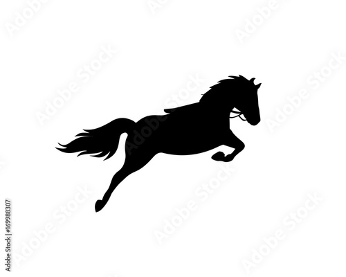 Jump horse silhouette