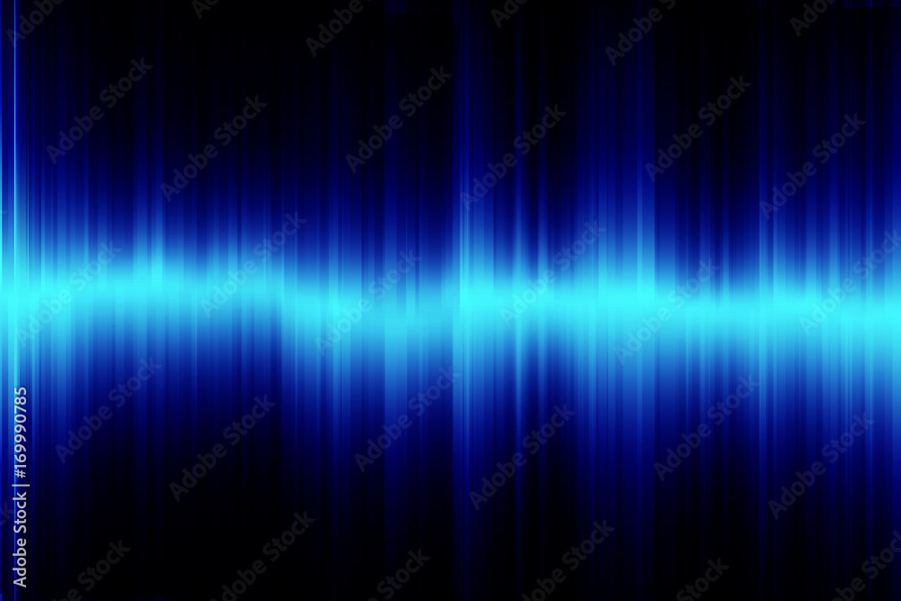 Abstract Blue Hi Technology Digital Pulse Sound Wave Vector Background