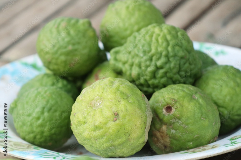 kaffir lime at market kaffir lime at market