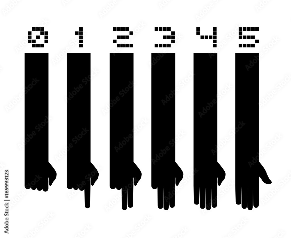 hands counting symbol hands counting symbol