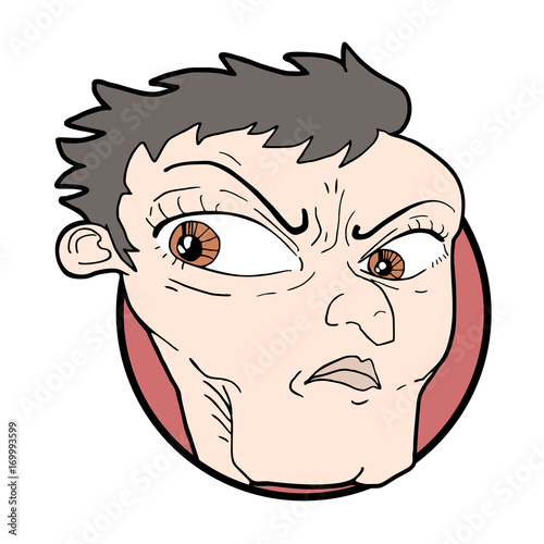 caricature of angry man