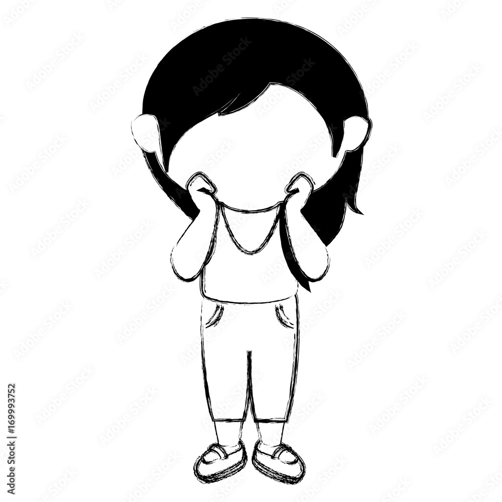 cute little girl character vector illustration design cute little girl character vector illustration design