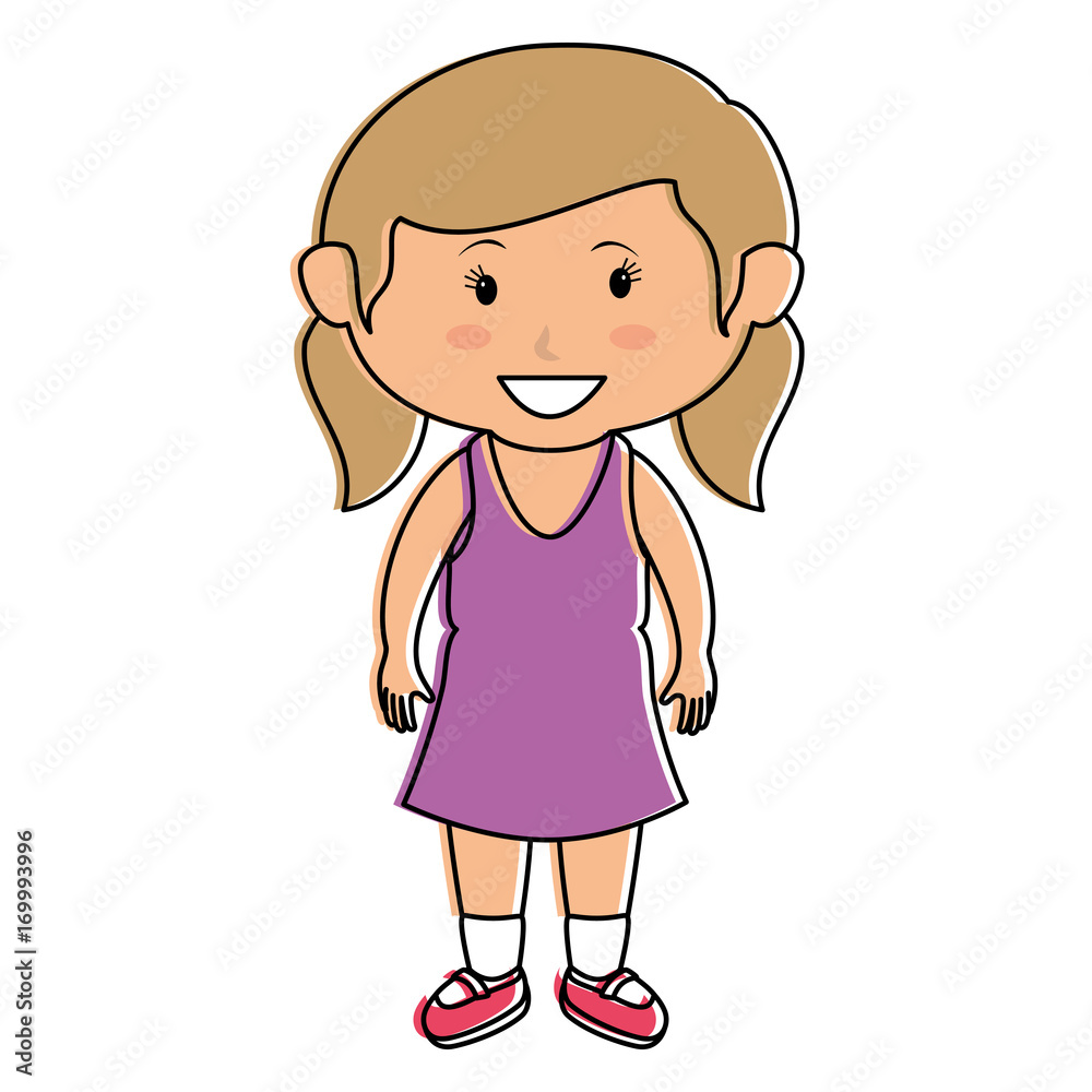cute little girl character vector illustration design cute little girl character vector illustration design