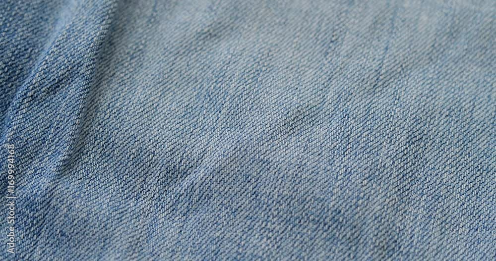 Blue denim texture close up