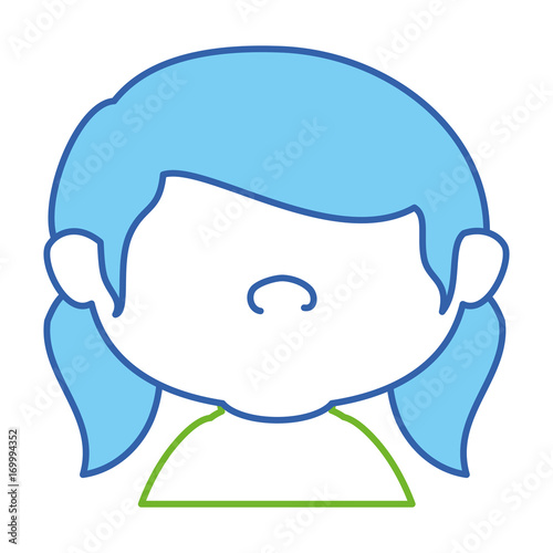 cute little girl shirtless character vector illustration design